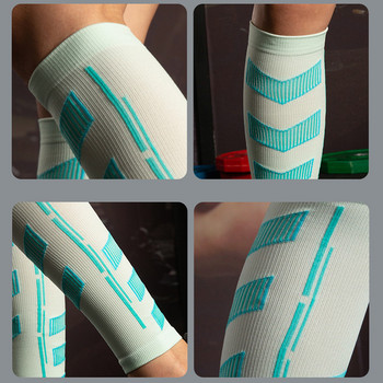 1 Ζεύγος Αθλητικά Συμπιεστικά Μανίκια Γόμπας Ελαστική Κάλτσα Στήριξης Γόμπας Θερμαντήρες ποδιών για άνδρες Γυναικεία Ποδηλασία Τρέξιμο Μπάσκετ Ποδόσφαιρο