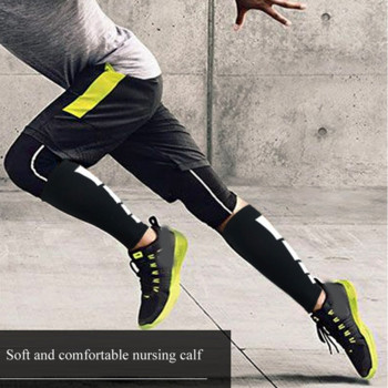 1 бр. Спортен компресионен ръкав за прасеца Анти-UV предпазител за крака Облекчаване на болката Протектор за пищяла Бягане Колоездене Баскетбол Волейбол Тенис
