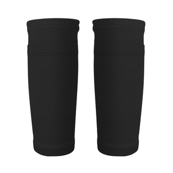 1 чифт футболни защитни чорапи Подложки за пищяла, поддържащи предпазител за пищяла с джоб