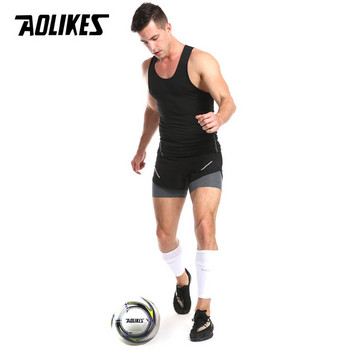 1 ζευγάρι Προστατευτικές κάλτσες ποδοσφαίρου AOLIKES, προστατευτικό κνήμης με τσέπη για ποδόσφαιρο, μαξιλαράκια ποδοσφαίρου, μανίκια στήριξης ποδοσφαίρου Κάλτσα στήριξης γάμπας για ενήλικες