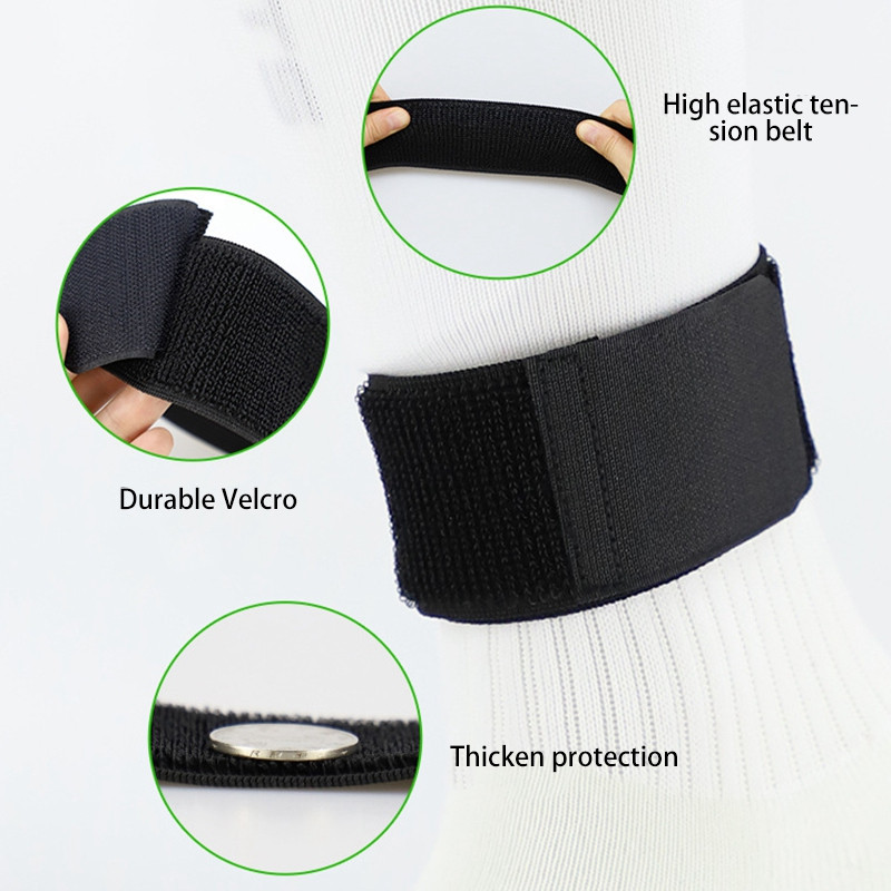 ΝΕΟ-1 Ζεύγος Ποδοσφαίρου Shin Guard Stay Fixed Tape Tape Shin Pads Αποτρέπει την πτώση Ρυθμιζόμενος ελαστικός αθλητικός επίδεσμος