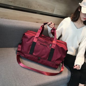 2021 Travel Bag Bagage Bag Τσάντες γυμναστικής Αδιάβροχες νάιλον αθλητικές τσάντες Γυναικείες γιόγκα κολύμβηση Tas Dry Wet Gymtas Sac De Sport