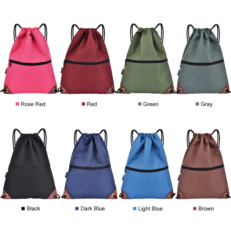 Vreća za vježbanje Ruksak s uzicom Vodootporna torba s uzicom i džepovima s patentnim zatvaračem Lagana torba Ruksak s vrpcom Sportska torba