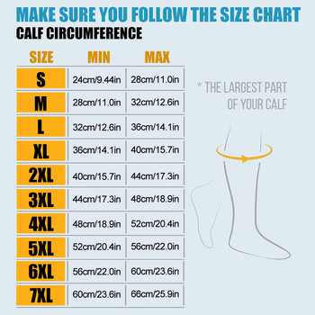 1 Pair Plus Size S-7XL Running Athletics μανίκια συμπίεσης ποδιών γάμπα ανδρών 30-40mmHg Κάλτσες χωρίς δάχτυλα Ιατρικές κάλτσες για κιρσούς