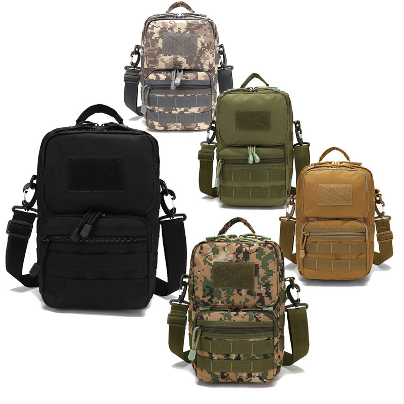 Taktikai Magazin Férfi hátizsák Katonai Camo Vízálló Crossbody Szabadtéri Sport Utazás Váll Túrázás Vadászat Deréktáska Férfi