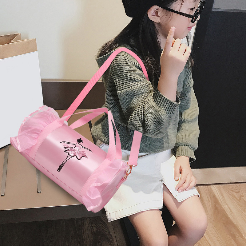 Lapsed Balletitants Pits Crossbody kott Laste Ladina tants Tote kotid Tünn Seljakott Kostüüm Riided Kingad Kleit Käekott tüdrukule