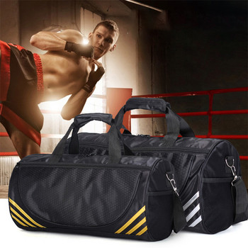 Водоустойчива чанта за фитнес с отделение за обувки Спортна чанта за йога Цилиндрични фитнес чанти за пътуване Раница с едно рамо с голям капацитет