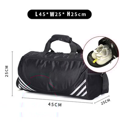 Αδιάβροχη τσάντα γυμναστικής με θήκη παπουτσιών Αθλητική τσάντα γιόγκα κυλινδρικές τσάντες γυμναστικής μεγάλης χωρητικότητας Μονό ώμου