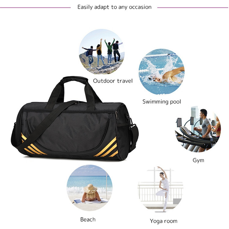 Αδιάβροχη τσάντα γυμναστικής με θήκη παπουτσιών Αθλητική τσάντα γιόγκα κυλινδρικές τσάντες γυμναστικής μεγάλης χωρητικότητας Μονό ώμου