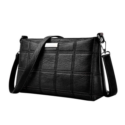 Naiste käekott Nahast ruuduline messenger kott õlg Väike ruudukujuline pakett Disainer käekotid Kvaliteetne bolsa feminina Sacs dame