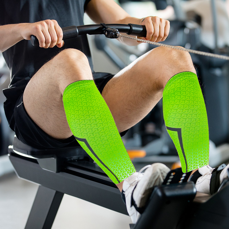 Mâneci de vițel sub presiune pentru sport Acoperire anti-alunecare pentru picior Sosete fără picior Alergatori Atela pentru tibie Vena varicoasă Ameliorarea durerii vițelului Protecție pentru gambe