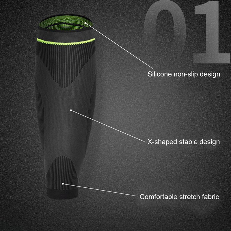 BraceTop Running Athletics Kompressioonvarrukad Jalg sääre sääre lahas Põlvepadja kaitse Sport Ohutus Unisex rattatreeninguks