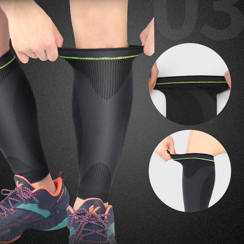 BraceTop Running Athletics Kompressioonvarrukad Jalg sääre sääre lahas Põlvepadja kaitse Sport Ohutus Unisex rattatreeninguks