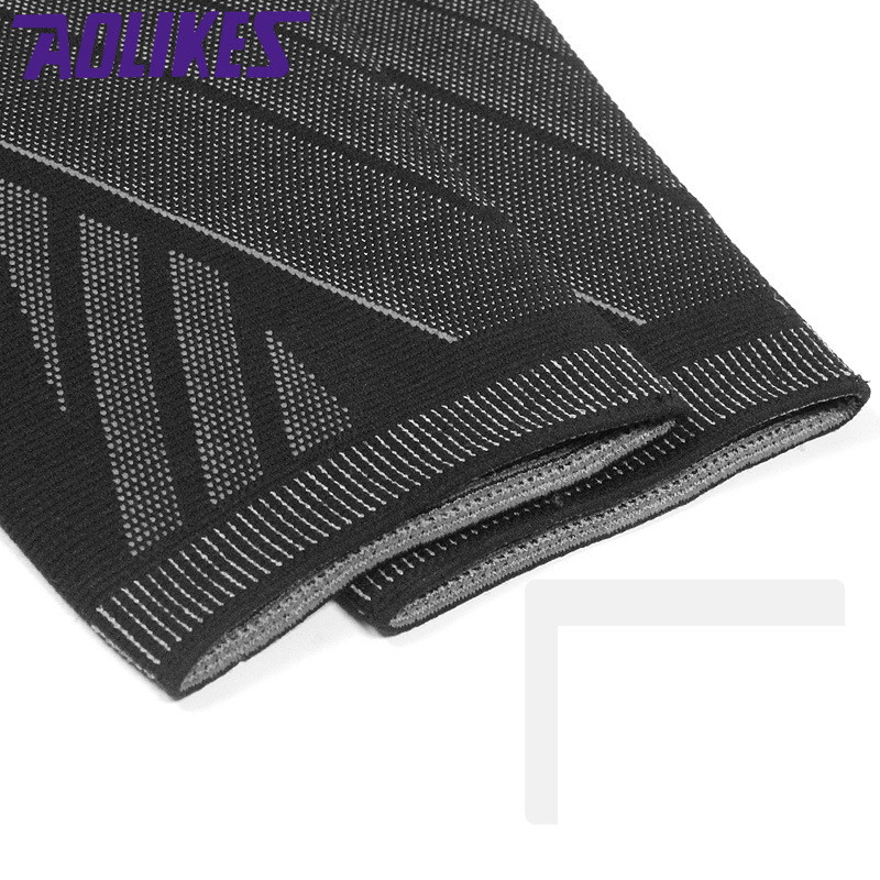 AOLIKES 1 db elasztikus szövésű sport kompressziós vádli ujjú lábvédő varrat nélküli mandzsetta futáshoz maratoni kosárlabda lábszárvédő