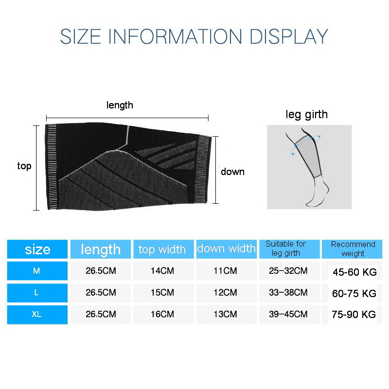 AOLIKES 1 db elasztikus szövésű sport kompressziós vádli ujjú lábvédő varrat nélküli mandzsetta futáshoz maratoni kosárlabda lábszárvédő