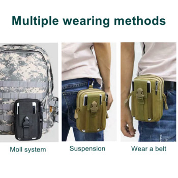Molle Tactical Pouch Военен пояс Чанти за колан Външен Телефон Пътуване Къмпинг Паучове Калъф Джоб EDC Спортна армейска камуфлажна ловна чанта