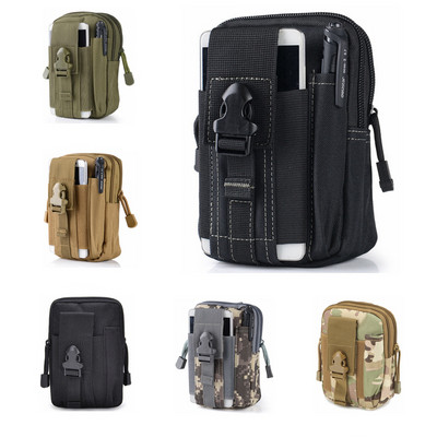 Molle Tactical Pouch Militārās jostas jostas somas Āra tālrunis Ceļojumu kempinga somiņas Case Kabata EDC sporta armijas Camo medību soma