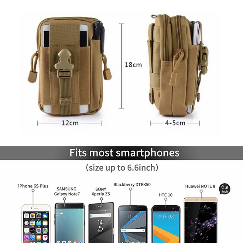 Husă tactică Molle, centură militară, genți de talie pentru telefon în aer liber, pentru călătorie, pentru camping, husă, buzunar, geantă de vânătoare pentru sport EDC, camuflat
