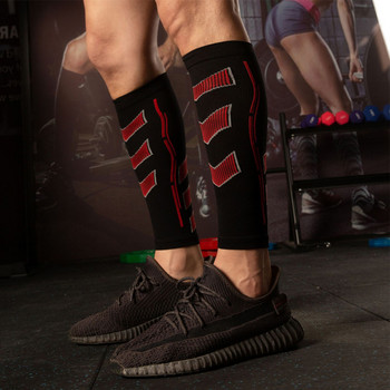 1 чифт спортни компресионни ръкави за прасеца Shin Splint Support Guard Защита на крака Чорап Мъже Жени Колоездене Бягане Баскетбол Футбол