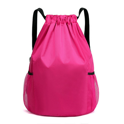 Geantă de sport din nailon pentru femei Fitness, impermeabilă, pentru plajă, rucsacuri de înot, rucsac de gimnastică cu cordon, geantă de yoga pentru fitness pentru femei