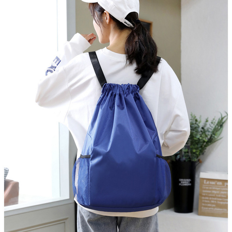 Geantă de sport din nailon pentru femei Fitness, impermeabilă, pentru plajă, rucsacuri de înot, rucsac de gimnastică cu cordon, geantă de yoga pentru fitness pentru femei