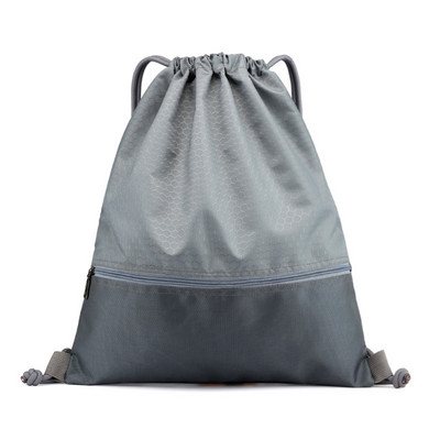 Összehajtható húzózsinóros hátizsák Fitnesz tornazsák kültéri utazás kemping túrázás hátizsák nylon több zsebes sport hátizsák