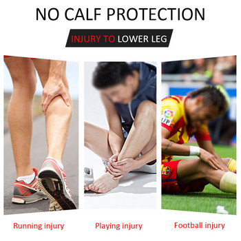 Shin Guards Soccer Football Calf Αντιολισθητική κάλτσα συμπίεσης Nylon μανίκια ποδιών Προστατευτικό κνήμης με τσεπάκι ποδοσφαίρου ποδαράκια θερμότερο
