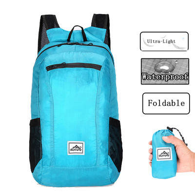 10L-20L Könnyű hordozható összecsukható vízálló hátizsák Összecsukható táska Ultrakönnyű kültéri csomag nőknek Férfi Utazás Túrázás Hot