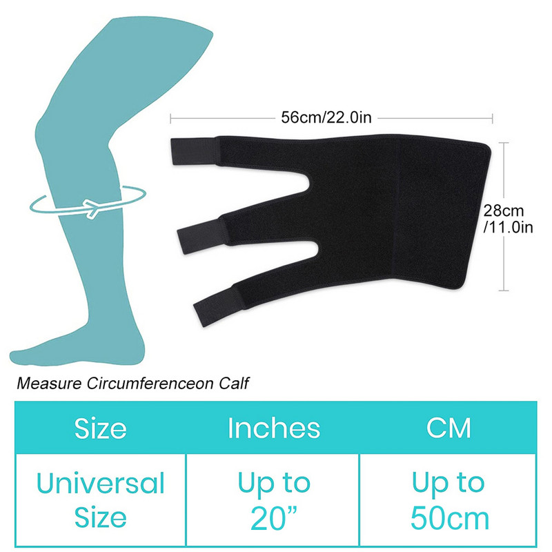 Sport lábszár-kompressziós pánt, állítható lábrögzítő hüvely vádlifájdalom csillapítására, húzódásra, ficamra, tenisz sípcsont sérülésére