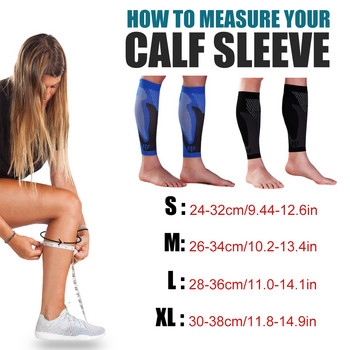 1 Ζεύγος Sports Calf Compression Sleeves Κάλτσες συμπίεσης χωρίς πόδια για άνδρες Γυναικείες Νάρθηκας κνήμης & Κάλυμμα στήριξης ποδιών για κιρσούς