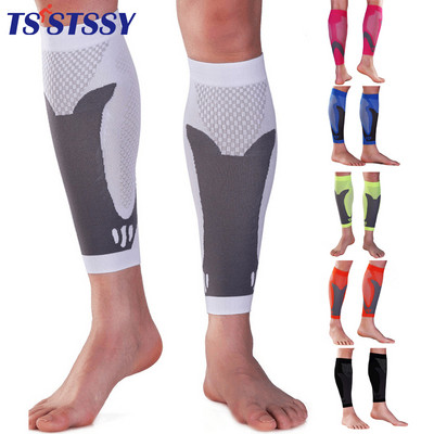 1paar sportlikud säärekompressioonvarrukad jalatallaga kompressioonsokid meestele, naistele, sääreluu ja veenilaiendite jalgade tugikate