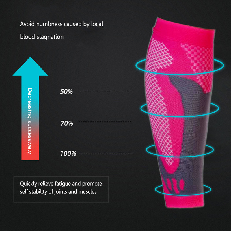 1Pora sportinės blauzdų kompresinės rankovės Kompresinės kojinės be pėdų vyrams Moterų blauzdų įtvarų ir varikozinių venų kojų atraminis dangtelis