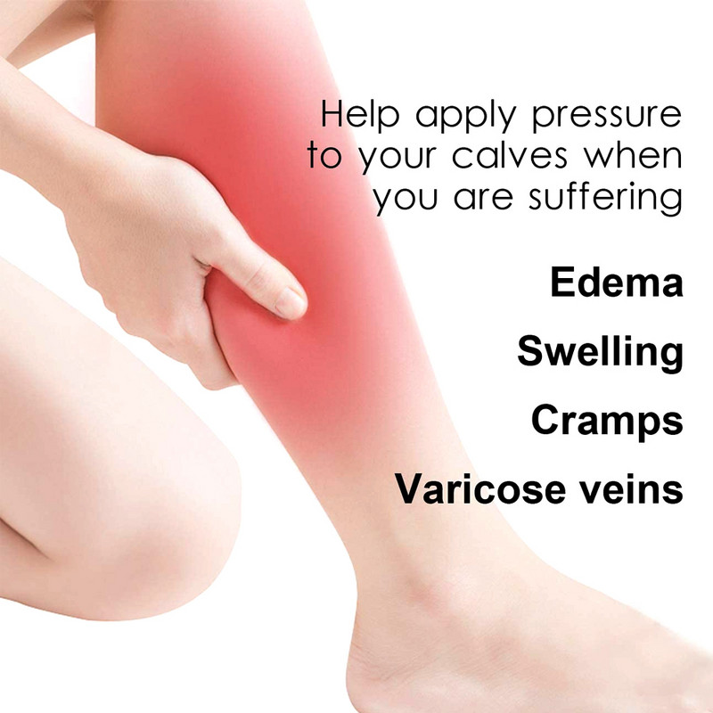 1Pora sportinės blauzdų kompresinės rankovės Kompresinės kojinės be pėdų vyrams Moterų blauzdų įtvarų ir varikozinių venų kojų atraminis dangtelis