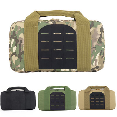 Тактическа чанта за пистолет Molle 35 см/3,8 инча, чанта за пистолет, преносим кобур за носене на пистолет с торбички за пълнители, еърсофт ловен пакет