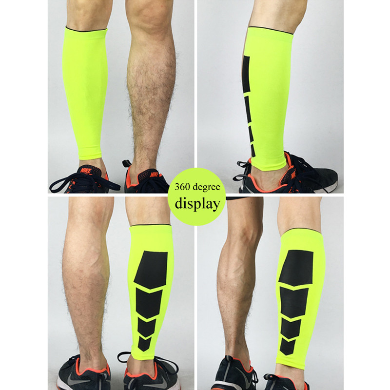 1db sport kompressziós láb ujjú lábszárvédő férfi női kerékpáros lábmelegítő futó labdarúgás kosárlabda sport vádlitámasz
