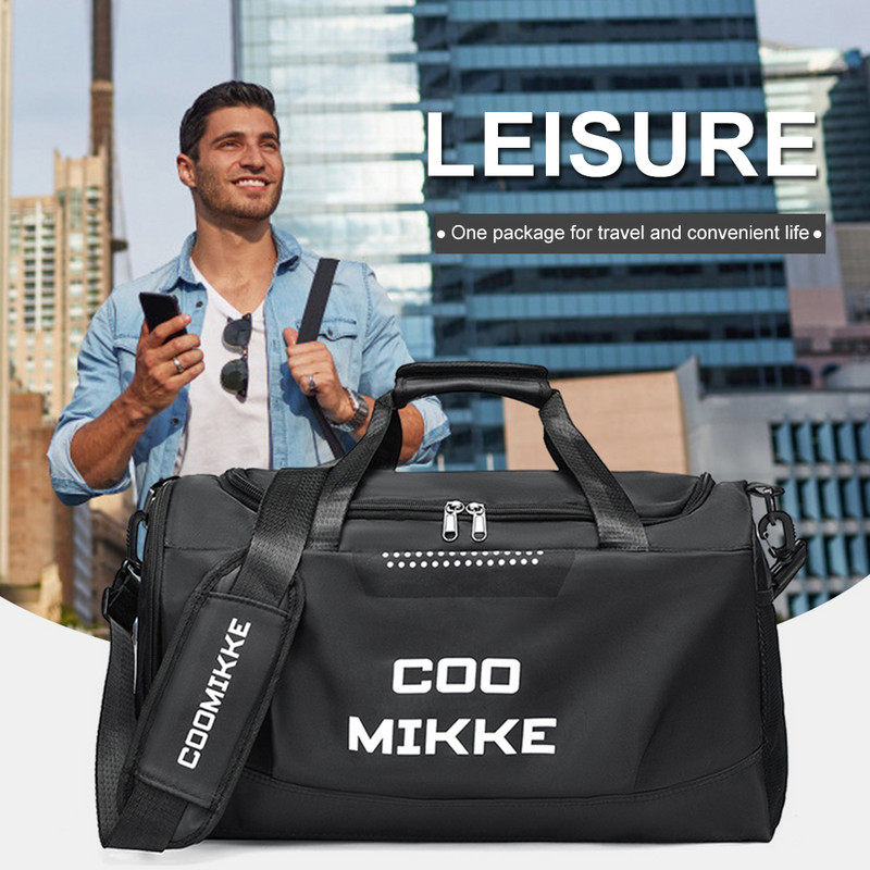 Geantă de fitness, impermeabilă, de capacitate mare, uscată, umedă, separatoare, cu compartiment pentru încălțăminte, multifuncțională, rezistentă la uzură, pentru bărbați, femei