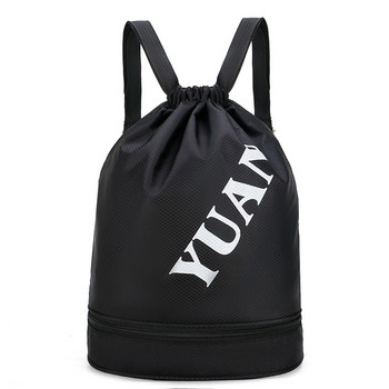 YIXIAO Плувна фитнес чанта за жени Сухо мокро разделяне Водоустойчива спортна раница Баскетбол Футболна топка Съхранение Gym Pack