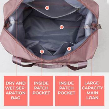 Нови сгъваеми пътни чанти с голям капацитет Водоустойчива ръчна чанта Пътни чанти Многофункционални дамски пътни чанти