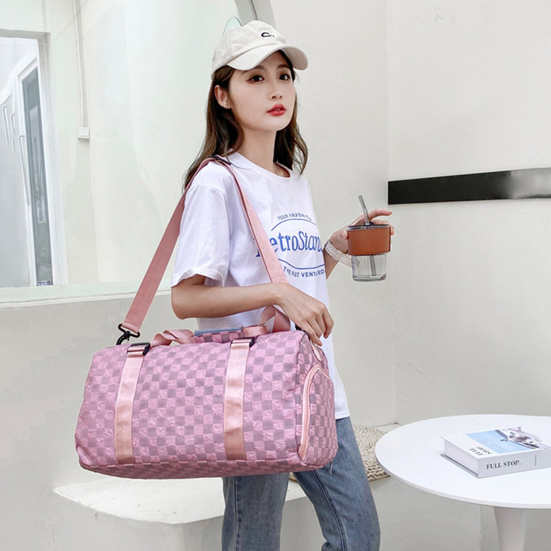 Genți Oxford pentru separare uscată umedă Geantă de antrenament în carouri de mare capacitate, multifuncțională, rezistentă la uzură pentru fotbal în aer liber