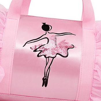 Танцова чанта за момичета Детска туристическа чанта Водоустойчиви чанти Дамска тийнейджърска нощна спортна балерина Пакет с отделение Балетна чанта за фитнес