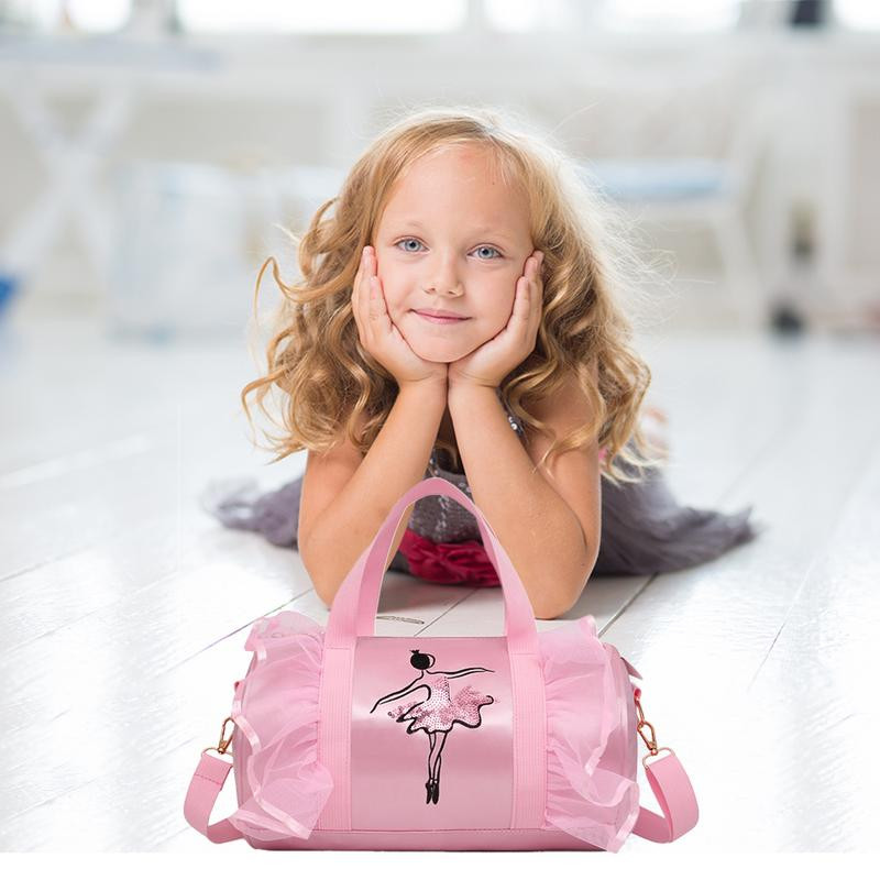 Geantă de dans pentru fete, copii, voiaj, genți impermeabile, femei, adolescenți, pentru sport, peste noapte, pachet balerină, cu compartiment, geantă de gimnastică de balet