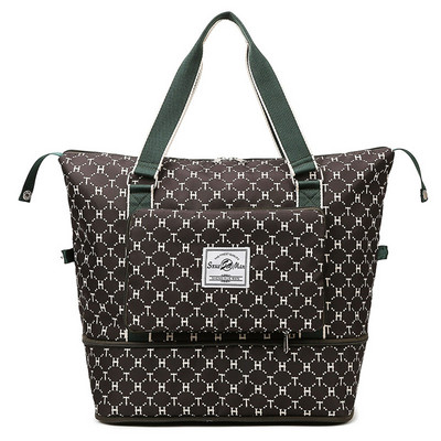 Fitness edzőtáska nagy kapacitású sporttáska, összecsukható nedves száraz elválasztó vízálló többfunkciós úszáshoz, túrázáshoz kempingezéshez