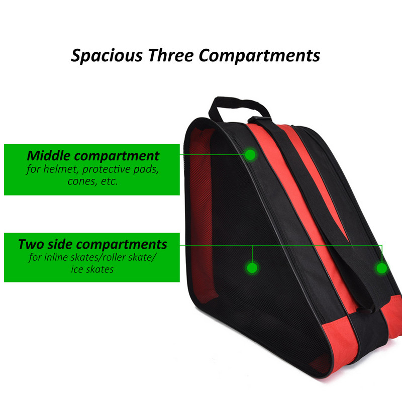 Kaasaskantavad laste rulluisud, paksendatud ühe/kahe õlaga seljakott välispordi hoiustamiskottide jalatsite kollektsioon Vastupidav