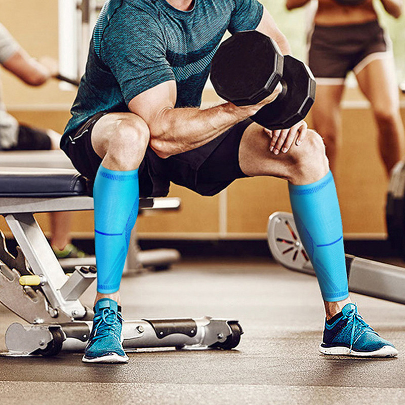 2 db/Pár Professzionális Sport kötés lábszár kompressziós ujj lábszárvédő láb ujjak lábszártámasz futó kerékpáros edzéshez