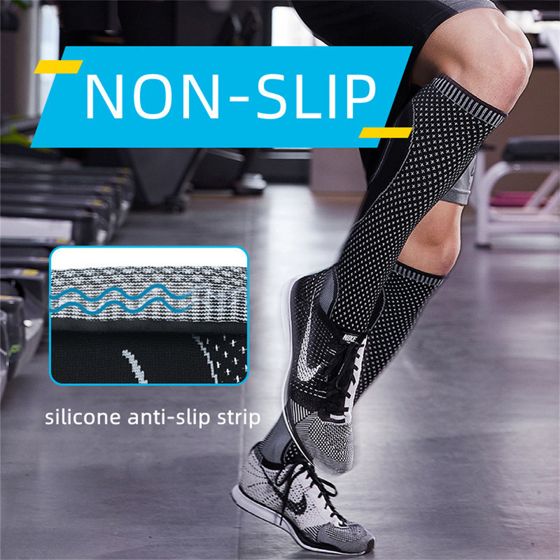 Sport sääre pahkluu survevarrukad toetavad avatud varvastega sukad sääre jala sokid korvpallile Jooksjalgpallile Jalgrattasõidule Unisex