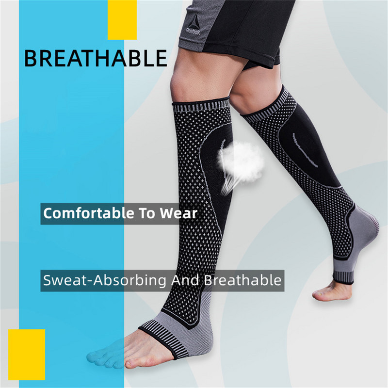 Sport sääre pahkluu survevarrukad toetavad avatud varvastega sukad sääre jala sokid korvpallile Jooksjalgpallile Jalgrattasõidule Unisex