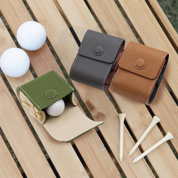 Чанта за съхранение на голф, устойчива на надраскване, водоустойчив кобур за шипове за голф, изкуствена кожа, закачена на кръста, чанта за съхранение на топка за голф