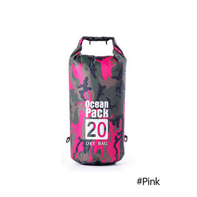 2/5/10/20/30 l nardymo krepšys vandeniui atsparus kamufliažinis plaukimo krepšys paplūdimio plaukimo plaustais krepšys lauko plaukiojimui baidarėmis Kelionių laikymo sausas krepšys