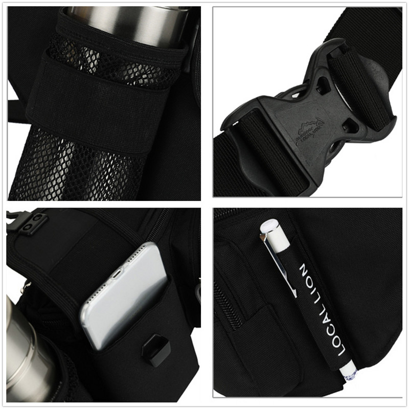 Uus väliseljakott Sport sõjaline õlakott vöökott Matkamine mägironimine telkimine jaht kalapüük