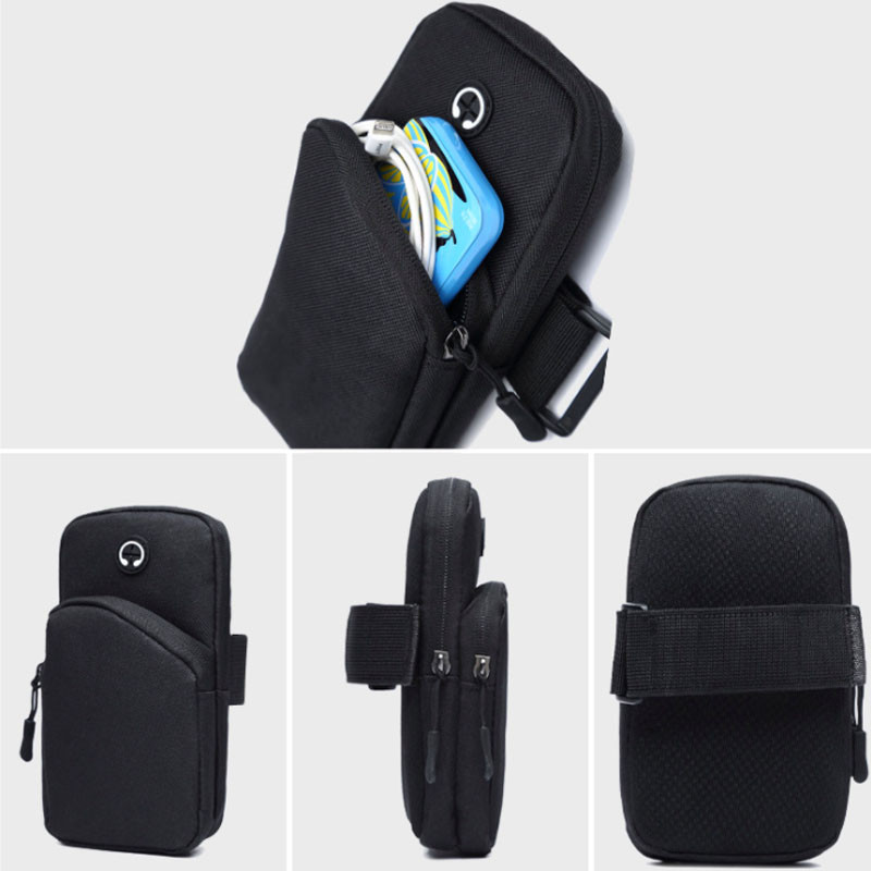 1 tk veekindel meeste naiste jõusaali spordikäekott Jooksmine mobiiltelefoni hoidja Tõmblukuga rihmakott 5–6,5 tolli jaoks